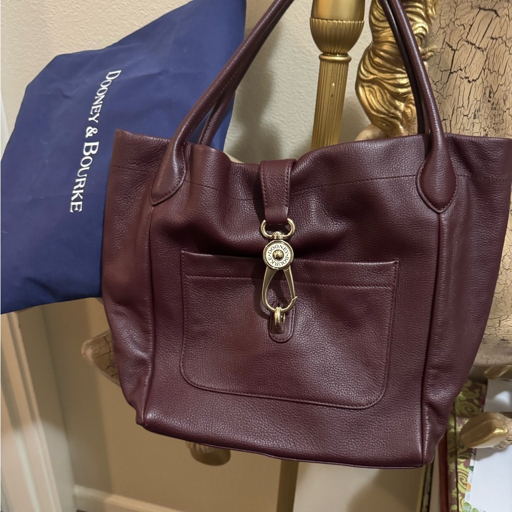 Dooney & Bourke Wine Leather Shoulder Bag